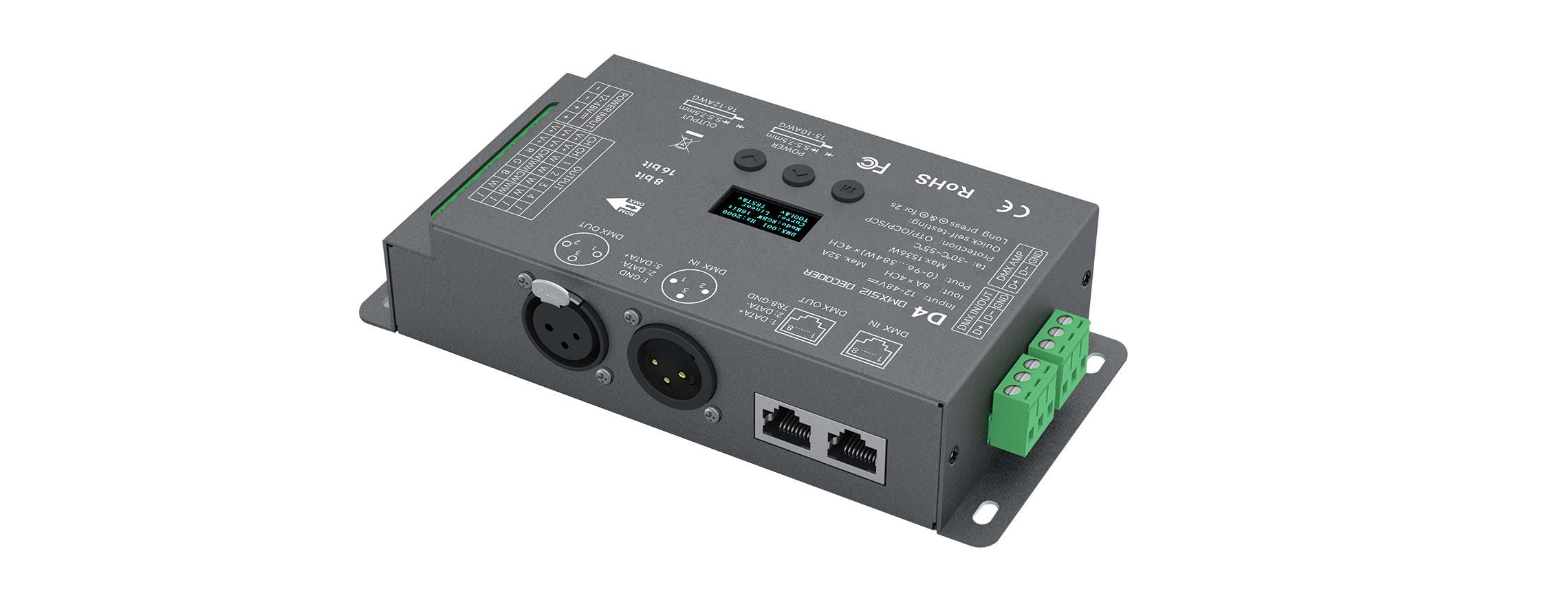 12-48VDC 4CHx8A CV DMX512/RDM Decoder D4