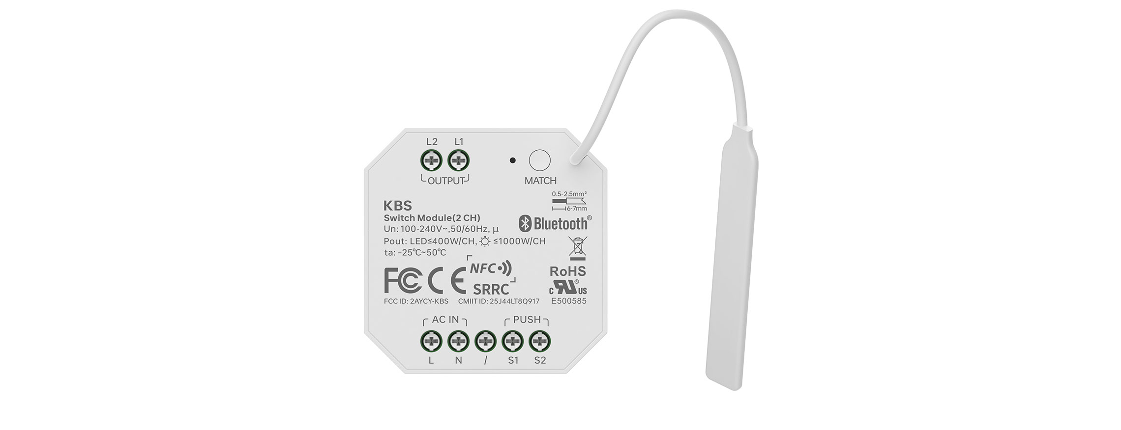 PHSH-Relay Bluetooth5.2 dual-relay Switch Module KBS