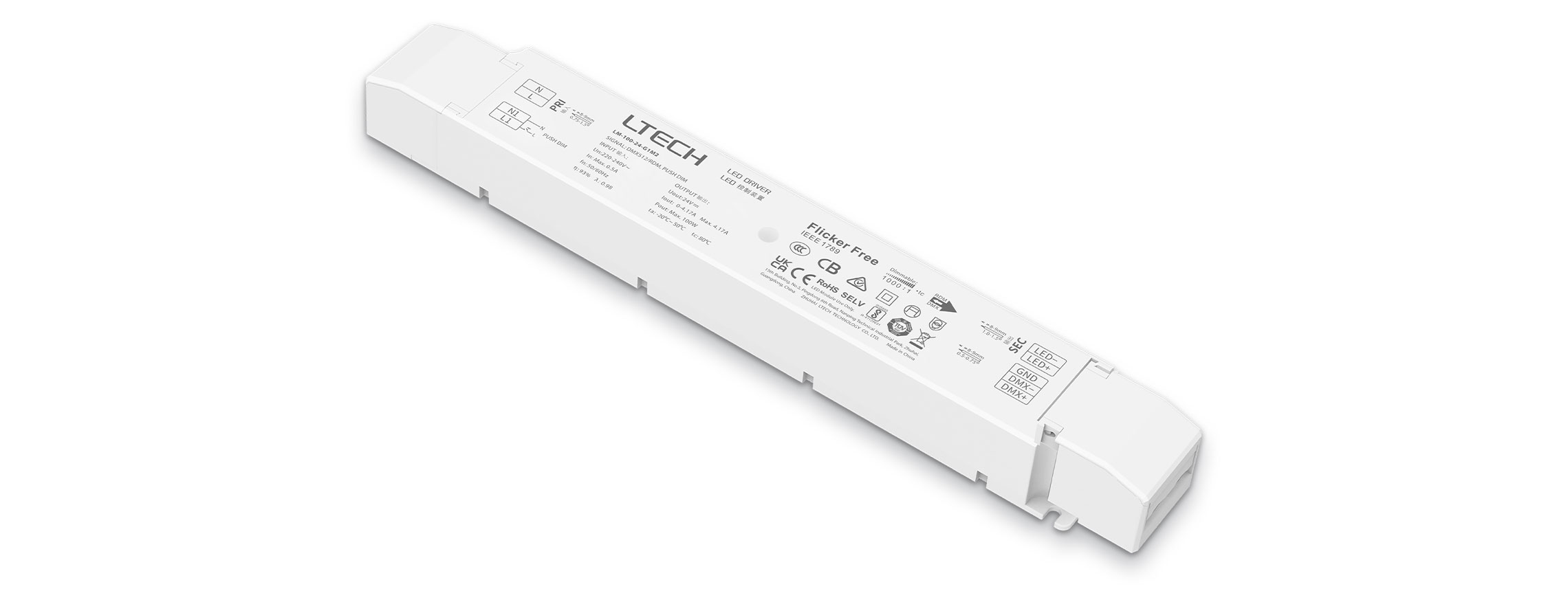 100W 24VDC CV DMX Driver LM-100-24-G1M2