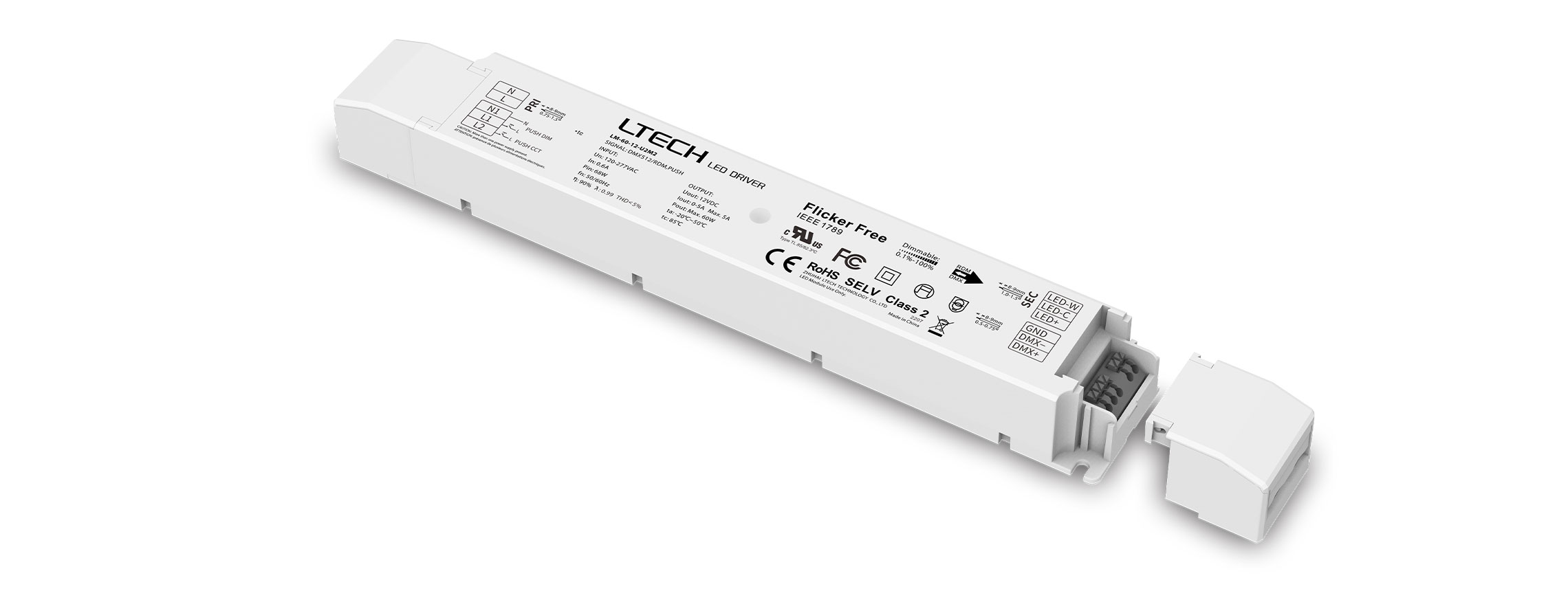 60W 12VDC CV DMX DIM&CT Driver LM-60-12-U2M2