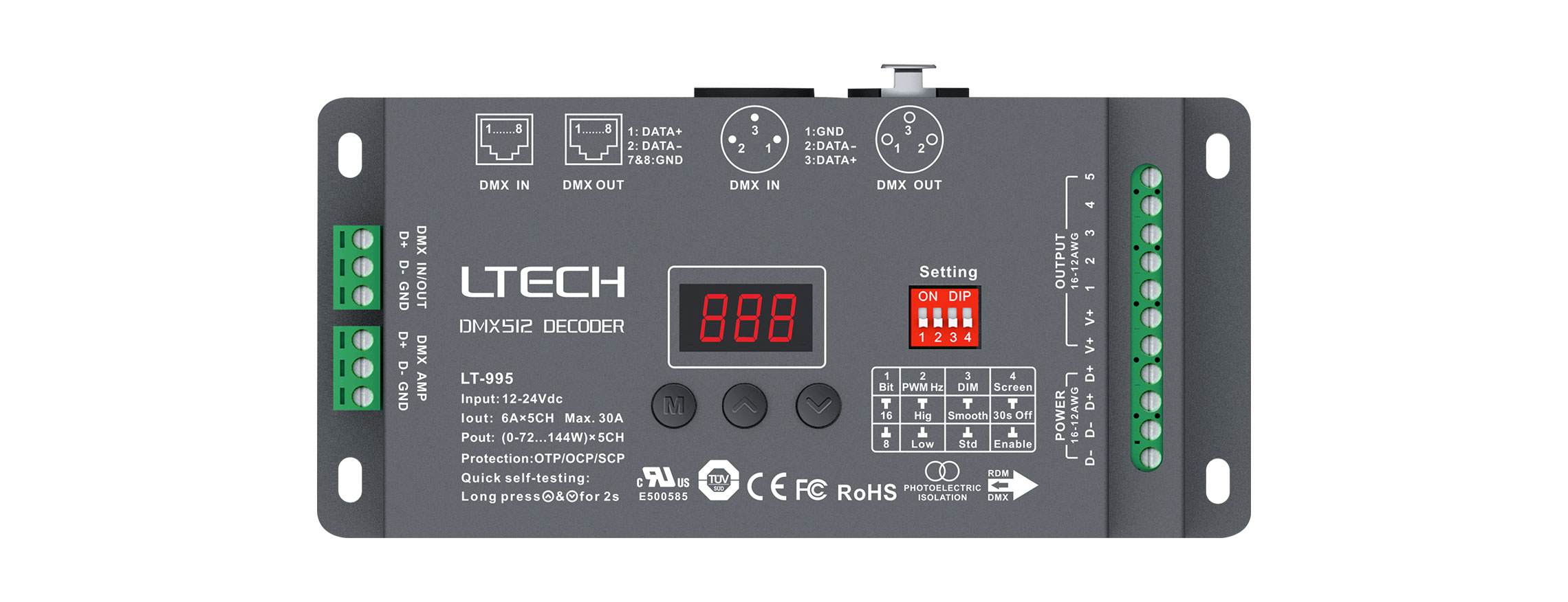 5CH CV DMX Decoder LT-995