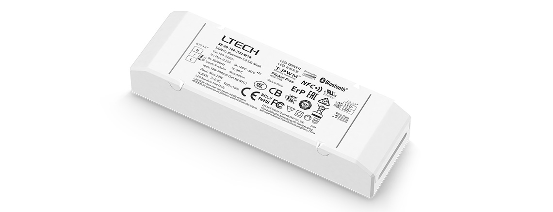20W CC Bluetooth 5.0 LED Driver SE-20-100-700-W1B