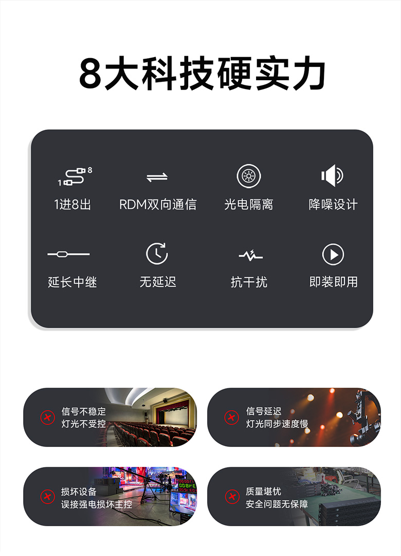 雷特DMX/RDM信号放大器8大技术硬实力