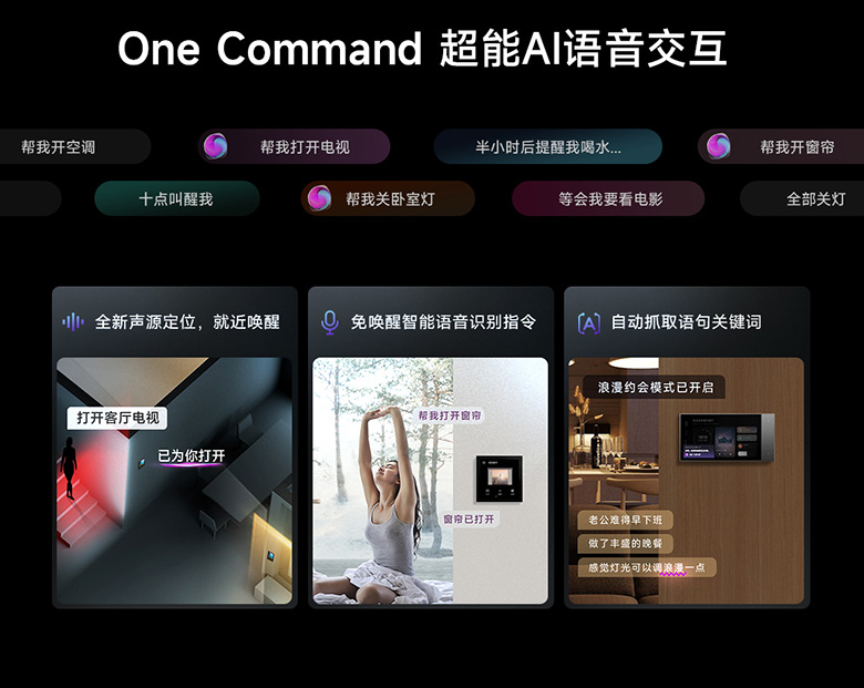 雷特智能家居SUPER+系列产品超能AI语音交互